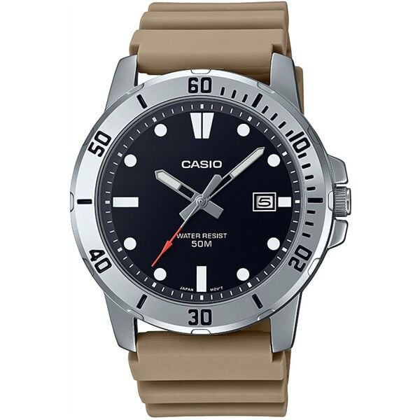 Casio MTP-VD01-5EVUDF Quartz Silikon Kahve 45 mm Erkek Kol Saati