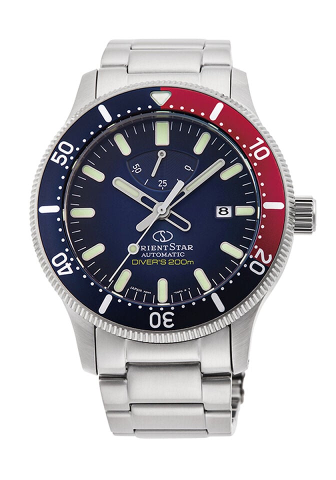 Orient RE-AU0306L00B Otomatik Çelik Gri Lacivert 20 ATM 44 mm Erkek Kol Saati