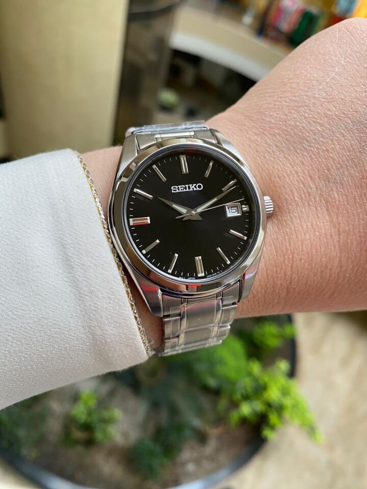 Seiko SUR311P Quartz Çelik Gri Siyah Kadran 40 mm Erkek Kol Saati