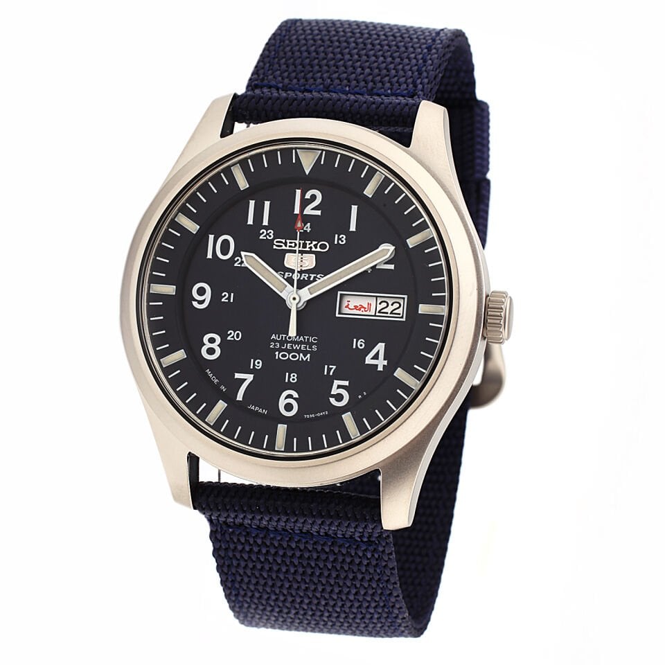 Seiko 5 SNZG11K1 Otomatik Nato Lacivert 10 ATM 42 mm Erkek Kol Saati