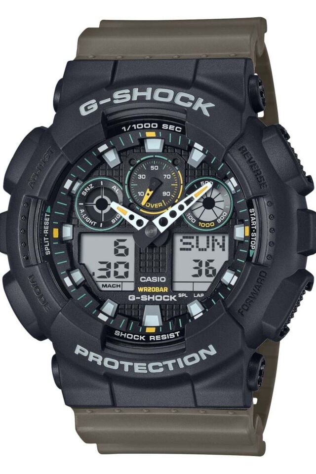 Casio G-SHOCK GA-100TU-1A3DR Quartz Silikon Kahverengi 20 ATM 51 mm Erkek Kol Saati