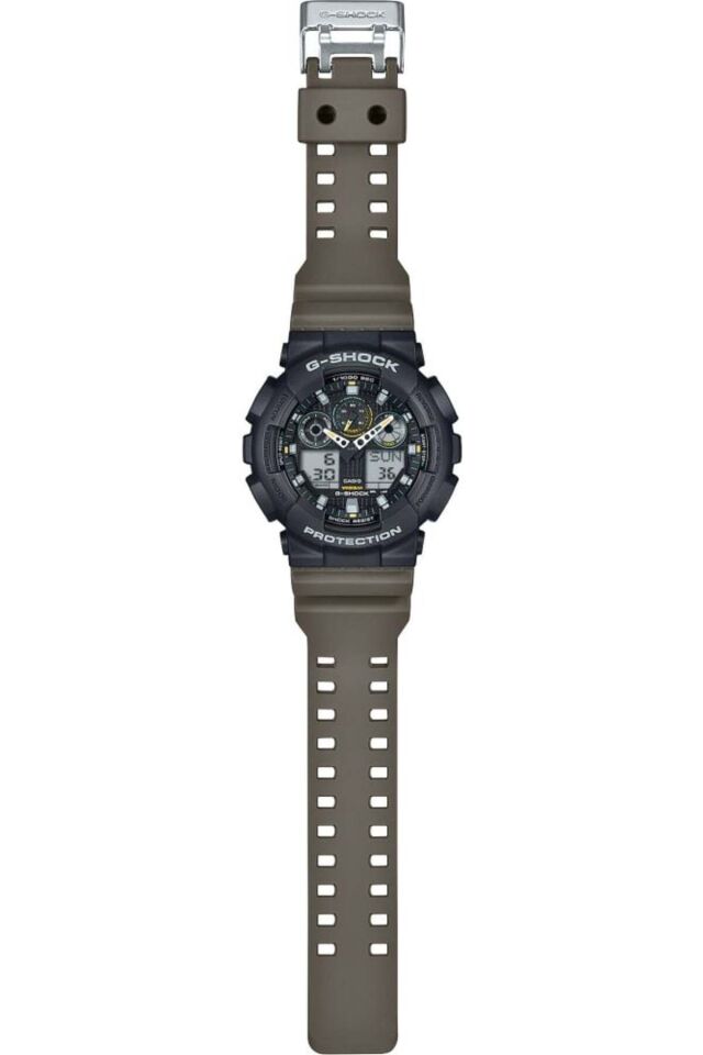 Casio G-SHOCK GA-100TU-1A3DR Quartz Silikon Kahverengi 20 ATM 51 mm Erkek Kol Saati