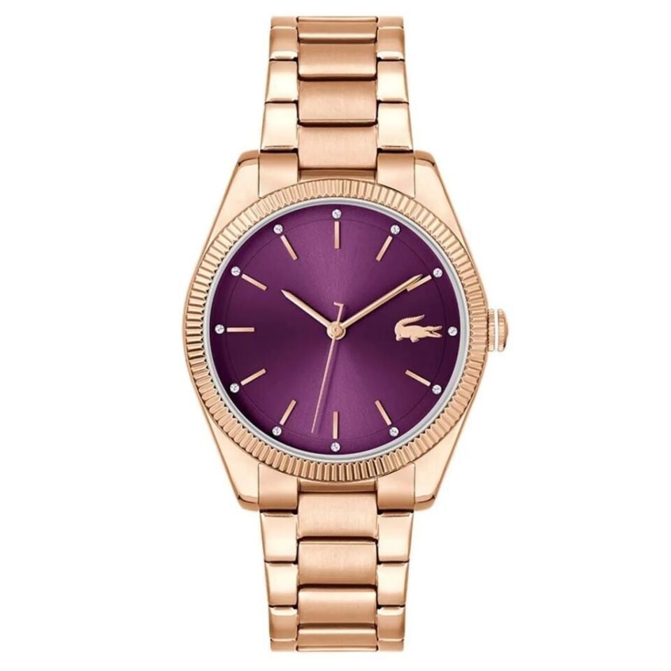 Lacoste 2001402 Quartz Çelik Rose Mor Kadran 36 mm Kadın Kol Saati