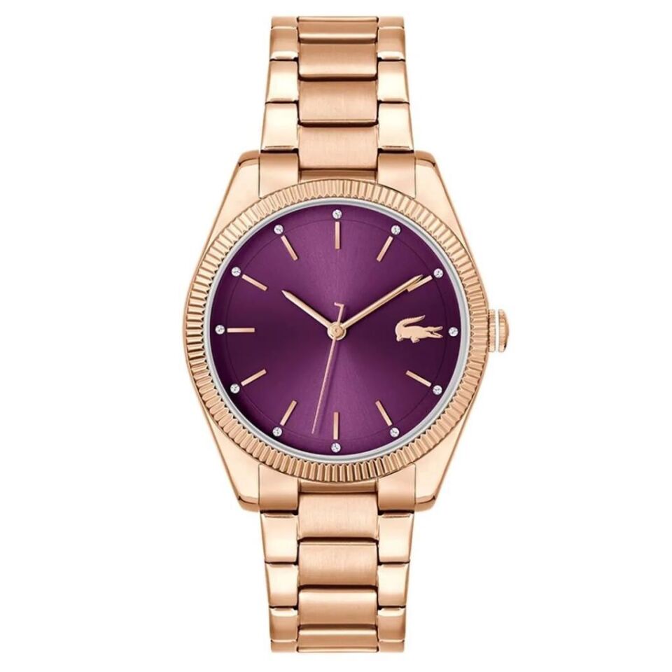 Lacoste 2001402 Quartz Çelik Rose Mor Kadran 36 mm Kadın Kol Saati
