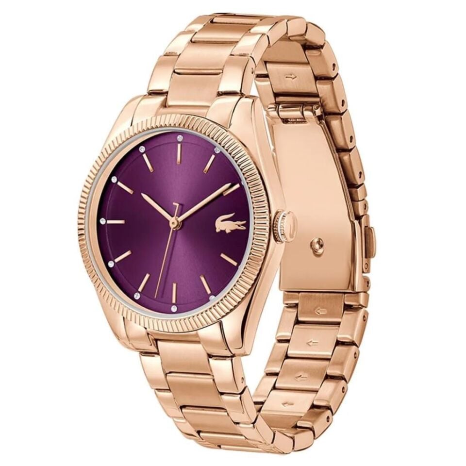 Lacoste 2001402 Quartz Çelik Rose Mor Kadran 36 mm Kadın Kol Saati