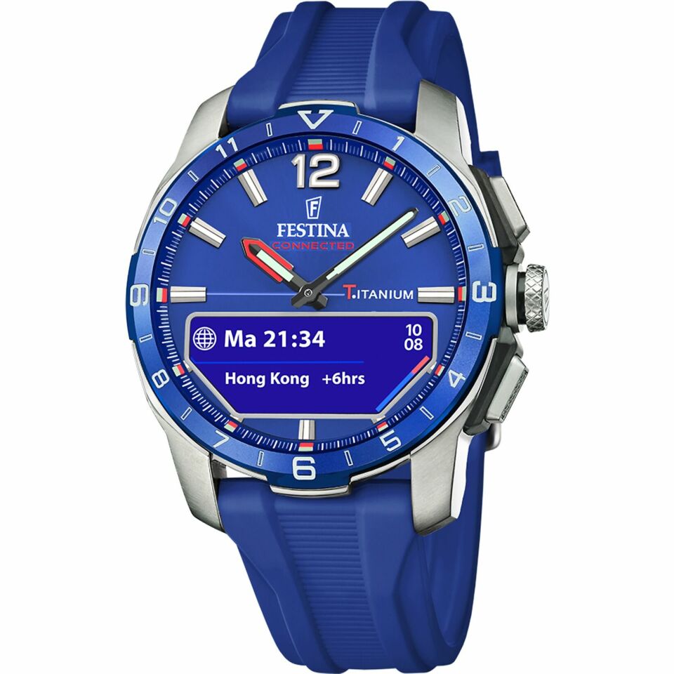 Festina F23000/3 Connected Quartz Analog/Dijital Silikon Mavi Safir Cam 44 mm Erkek Kol Saati