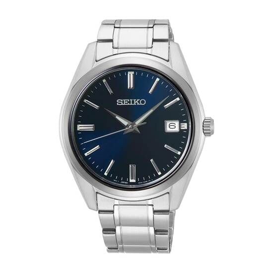 Seiko SUR309P Quartz Çelik Gri Lacivert Kadran Safir Cam 40 mm Erkek Kol Saati