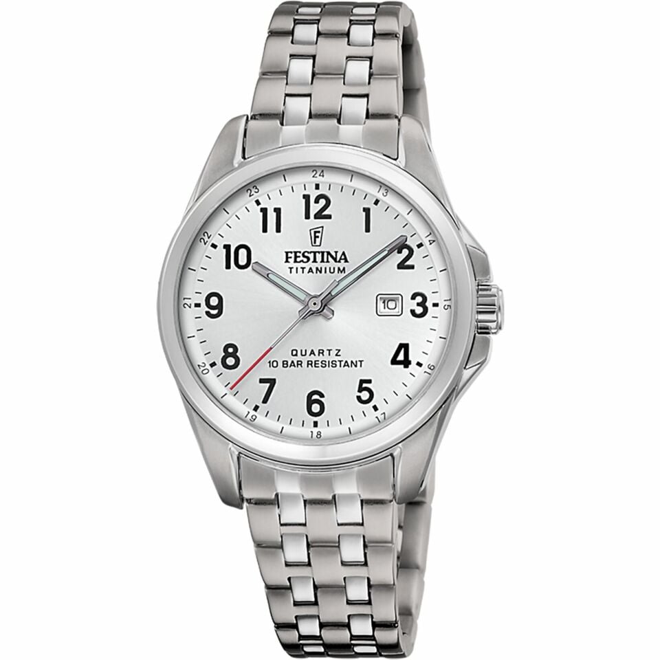 Festina F20697/1Quartz Titanyum Gri Beyaz Kadran 31 mm Kadın Kol Saati