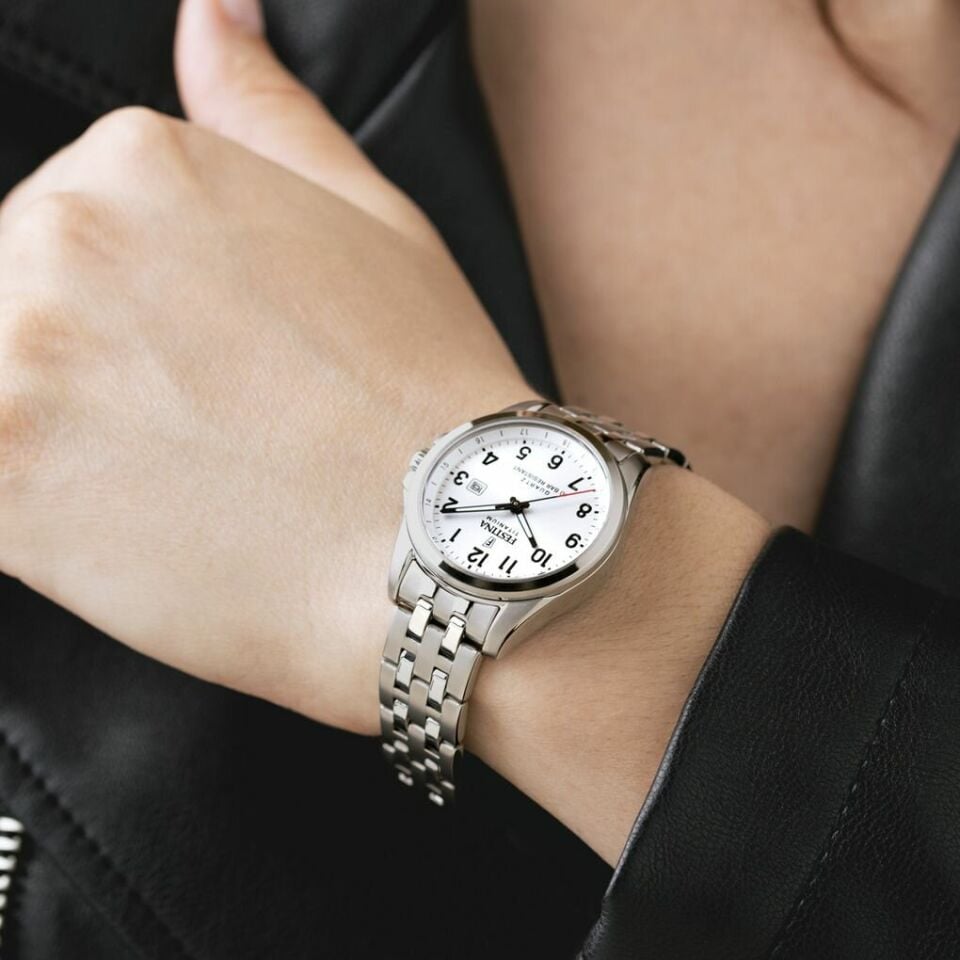 Festina F20697/1Quartz Titanyum Gri Beyaz Kadran 31 mm Kadın Kol Saati