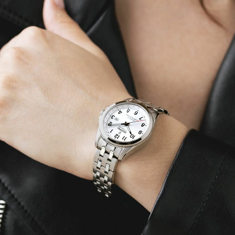 Festina F20697/1Quartz Titanyum Gri Beyaz Kadran 31 mm Kadın Kol Saati