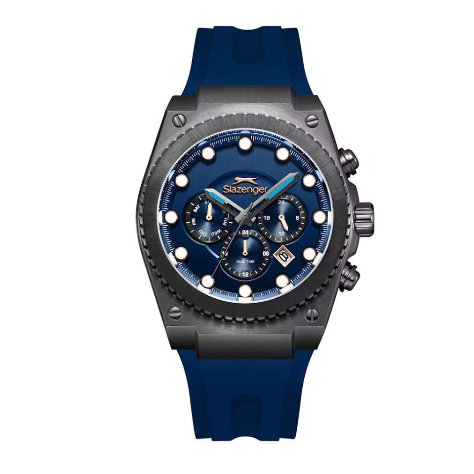 Slazenger SL.09.2568.2.699 Quartz Silikon Mavi 44 mm Erkek Kol Saati