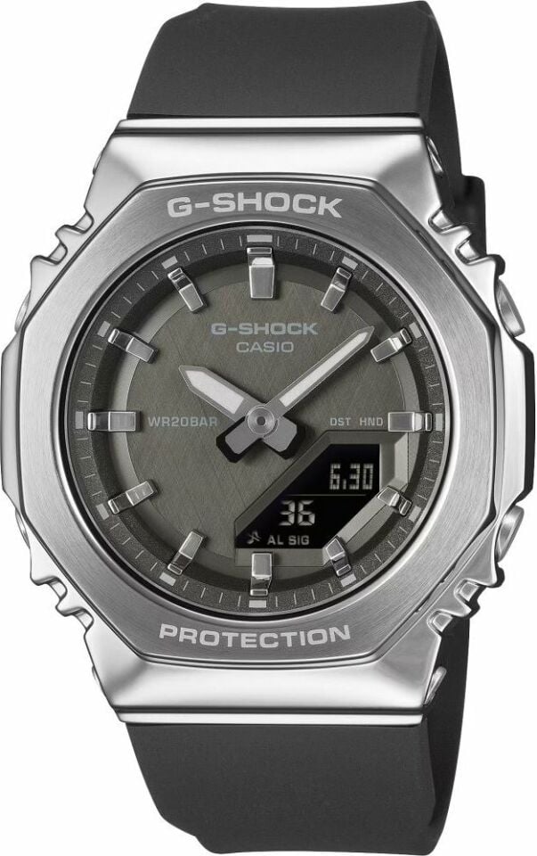 Casio GM-S2110-1A1DR Quartz Silikon Siyah 20 ATM 41 mm Kadın Kol Saati