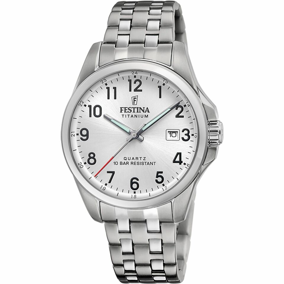 Festina F20696/1 Quartz Titanyum Gri Beyaz Kadran 41 mm Erkek Kol Saati