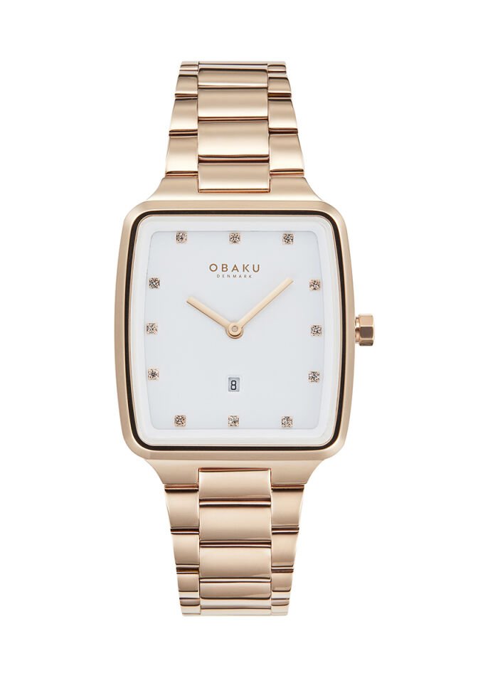 Obaku Denmark V271LDVWSV Quartz Kristal Cam 30 mm Kadın Kol Saati