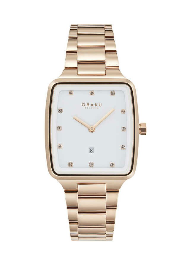Obaku Denmark V271LDVWSV Quartz Kristal Cam 30 mm Kadın Kol Saati