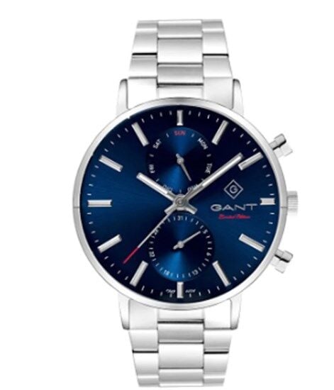 Gant G121021 Quartz Çelik Gri Lacivert Kadran 45 mm Erkek Kol Saati