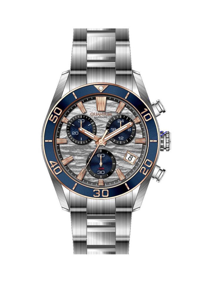 Quantum PWG1199.530 Quartz Çelik Gri Safir Cam 10 ATM 41 mm Erkek Kol Saati