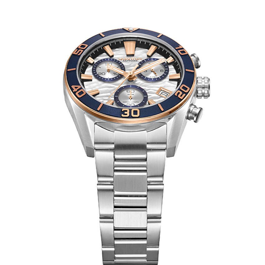 Quantum PWG1199.530 Quartz Çelik Gri Safir Cam 10 ATM 41 mm Erkek Kol Saati