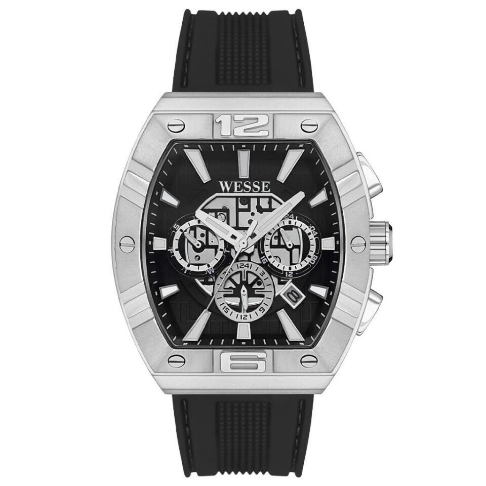 Wesse WWG402201 Quartz Silikon Siyah 41 mm Erkek Kol Saati