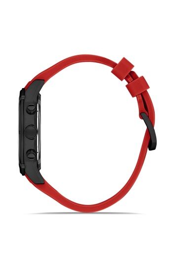 Ferro Kırmızı Silikon Kordon Erkek Kol Saati FM31363D-ZK Tüm Fonksiyonlar Aktif 3 ATM Su Geçirmez