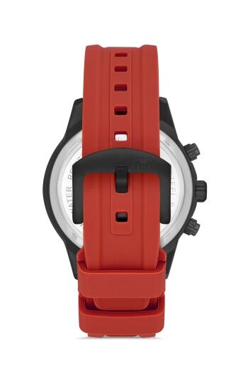 Ferro Kırmızı Silikon Kordon Erkek Kol Saati FM31363D-ZK Tüm Fonksiyonlar Aktif 3 ATM Su Geçirmez