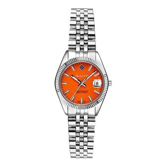 Gant G181008 Quartz Çelik Gri Turuncu Kadran 28 mm Kadın Kol Saati