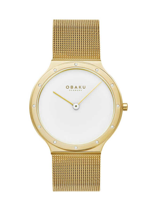 ObAKU Denmark V285LEGWMG Quartz Safir Kristal 33 mm Kadın Kol Saati