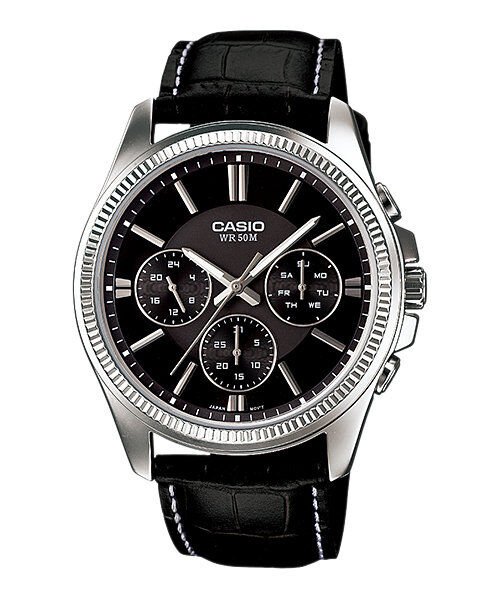 Casio MTP-1375L-1AVDF Quartz Deri Siyah 42 mm Erkek Kol Saati