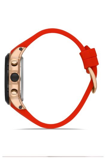 Ferro FM31402D-R4 Quartz Silikon Bordo Siyah Kadran 44 mm Erkek Kol Saati