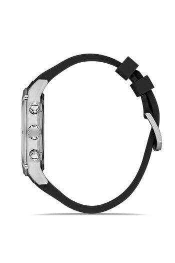 Ferro Siyah Silikon Kordon Erkek Kol Saati FM31363D-J2 Tüm Fonksiyonlar Aktif 3 ATM Su Geçirmez