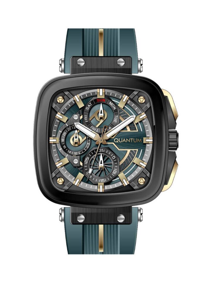 Quantum PWG1014.699 Quartz Silikon Yeşil 44 mm Erkek Kol Saati