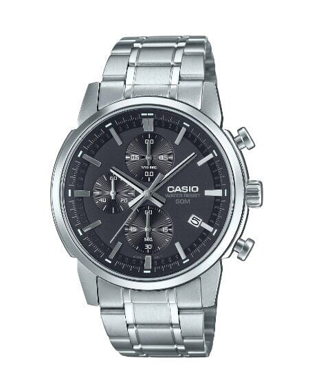 Casio MTP-E510D-1A1VDF Quartz Çelik Gri Siyah 42 mm Erkek Kol Saati