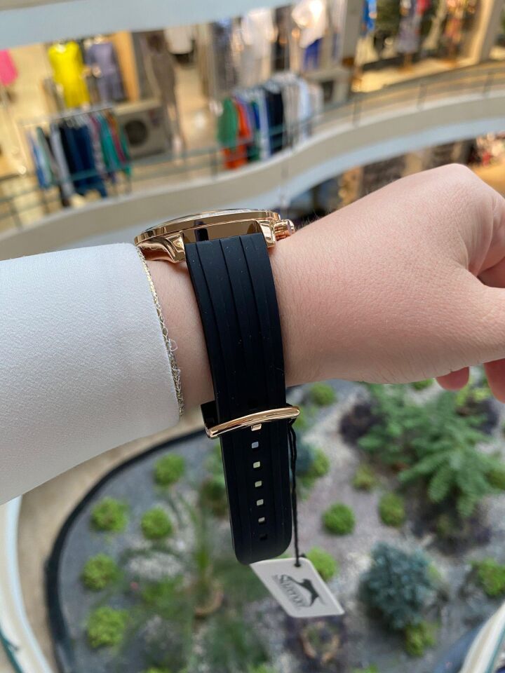 Slazenger SL.09.2127.2.03 Quartz Silikon Siyah 45 mm Erkek Kol Saati