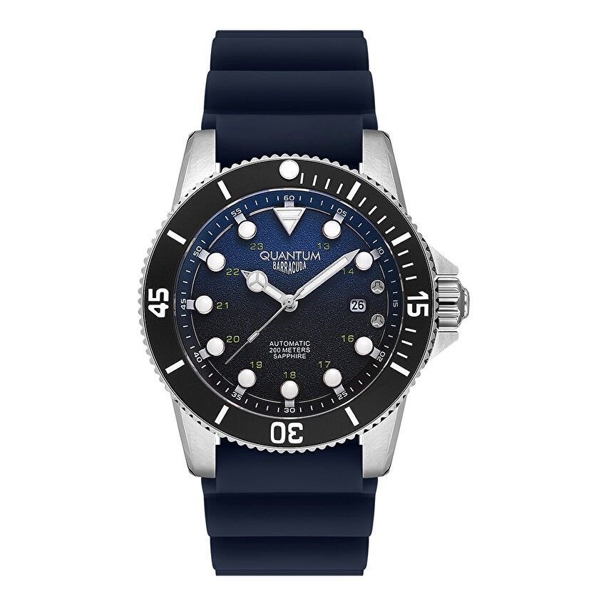 Quantum BAR1115.399 Otomatik Silikon Lacivert 45 mm Erkek Kol Saati