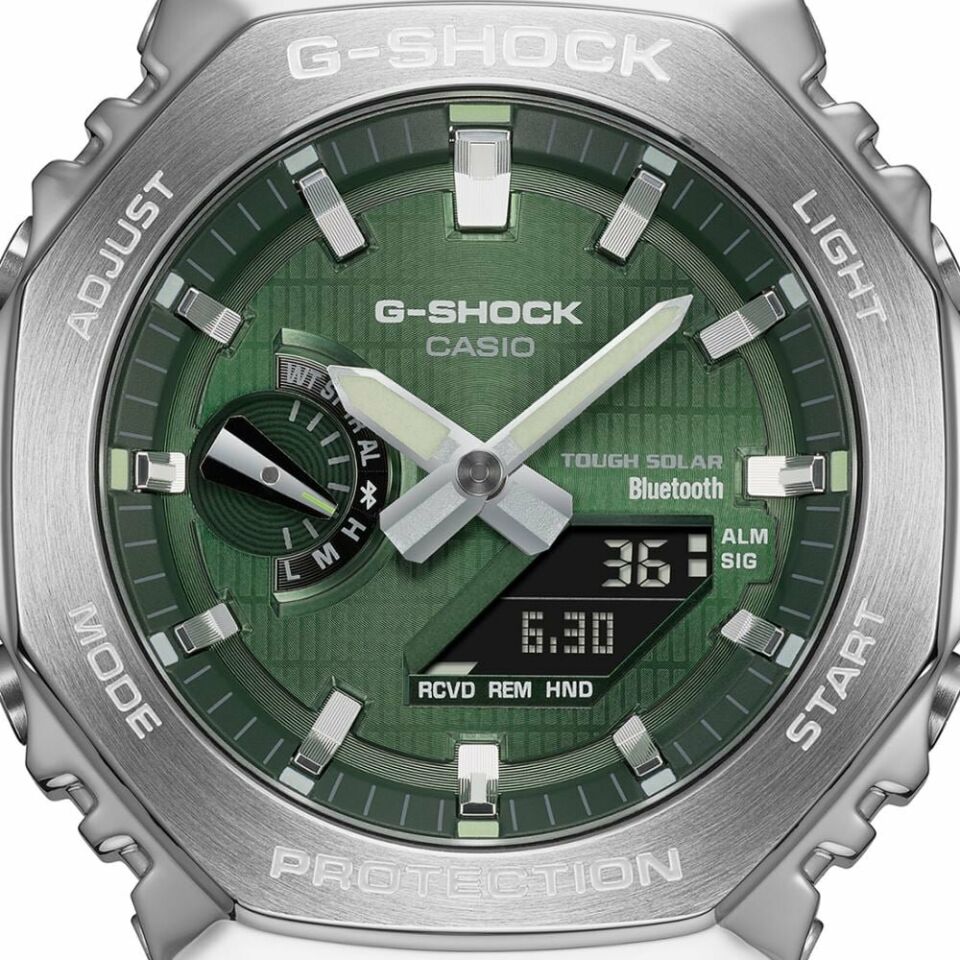 Casio GBM-2100A-1A3DR Solar Siyah Yeşil Kadran 20 ATM 44 mm Erkek Kol Saati