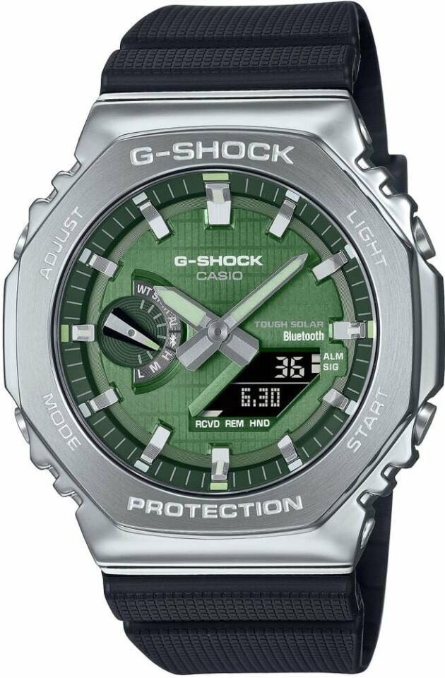 Casio GBM-2100A-1A3DR Solar Siyah Yeşil Kadran 20 ATM 44 mm Erkek Kol Saati