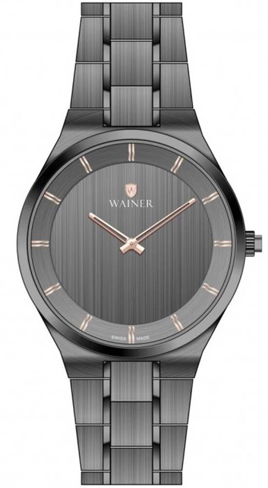 Wainer WA.11084-E Quartz Swiss Made Çelik Füme 41 mm Erkek Kol Saati