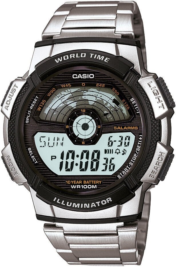 Casio AE-1100WD-1AVDF Quartz Dijital Çelik Gri 10 ATM 44 mm Erkek Kol Saati