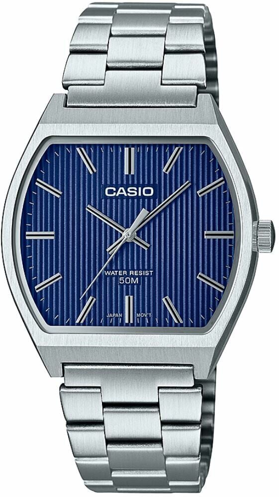 Casio MTP-B140D-2AVDF Quartz Çelik Gri Lacivert Kadran 36 mm Erkek Kol Saati