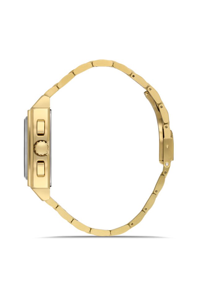 Ferro Sarı Çelik Kordon Erkek Kordl Saata FM11553AWT-B6  Fonksiyonları Aktif 3 ATM Su Geçirmez