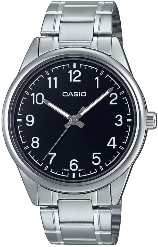 Casio MTP-V005D-1B4UDF Quartz Çelik Gri Siyah Kadran 40 mm Erkek Kol Saati