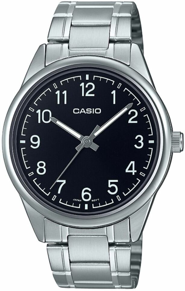 Casio MTP-V005D-1B4UDF Quartz Çelik Gri Siyah Kadran 40 mm Erkek Kol Saati