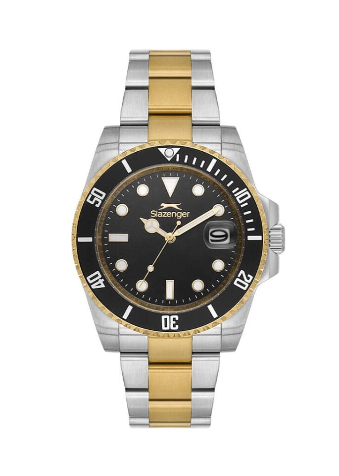 Slazenger SL.09.2518.1.03 Quartz Çelik Altın/Metalik Gri 45 mm Erkek Kol Saati