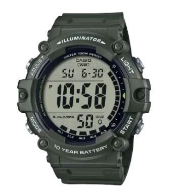 Casio AE-1500WHX-3AVDF Quartz Silikon Yeşil 10 ATM 51 mm Erkek Kol Saati