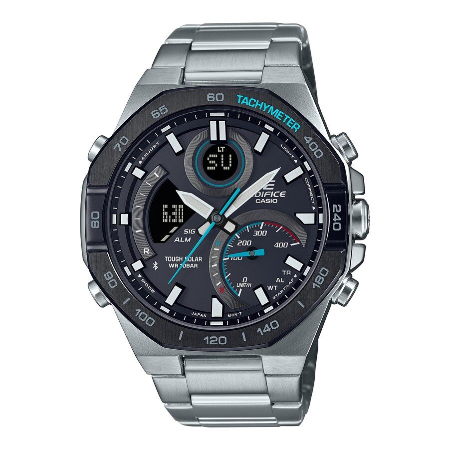 Casio ECB-950DB-1ADF Analog/Dijital Çelik Gri 48 mm Erkek Kol Saati