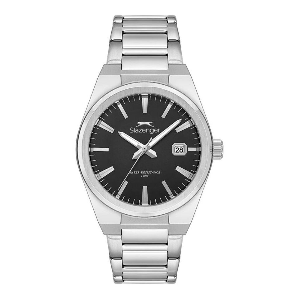Slazenger SL.09.2610.1.350 Quartz Çelik Gri Siyah Kadran 38 mm Erkek Kol Saati