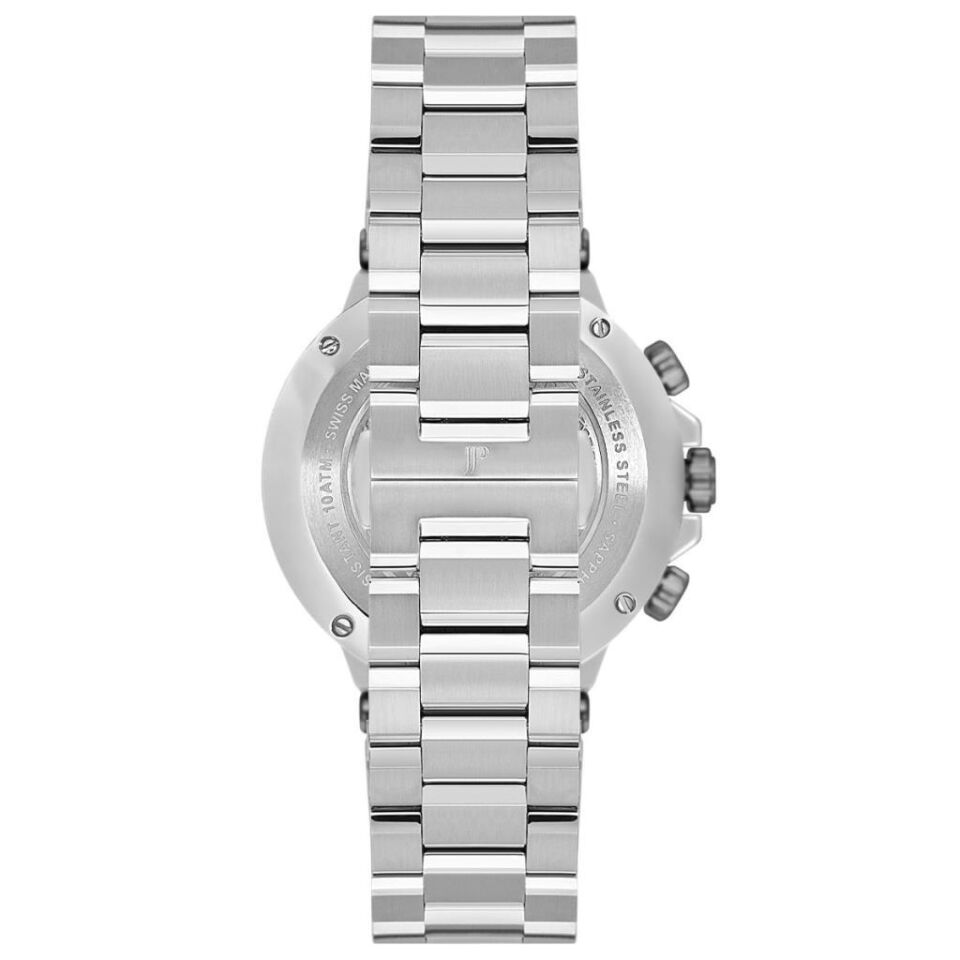 Jacques Philippe JPQGC4473X6SB Quartz Swiss Made Çelik Gri Yeşil Kadran 10 ATM 43 mm Erkek Kol Saati