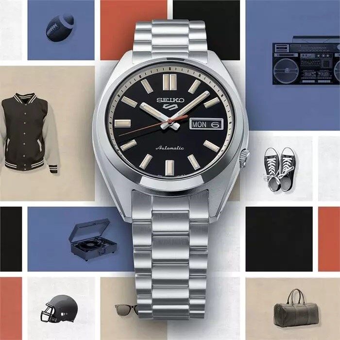 Seiko SRPK89K Otomatik Çelik Gri Siyah Kadran 38 mm Erkek Kol Saati