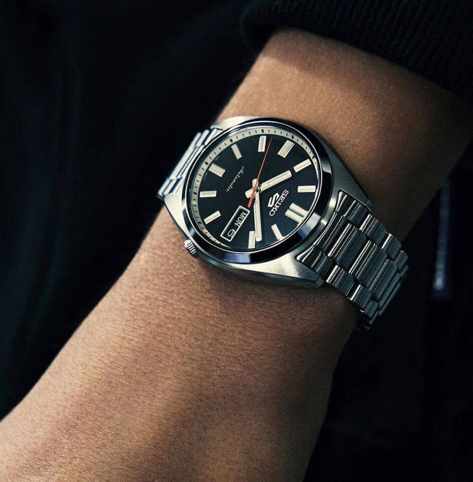 Seiko SRPK89K Otomatik Çelik Gri Siyah Kadran 38 mm Erkek Kol Saati