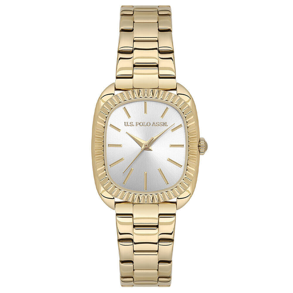 U.s. Polo Assn. USPA2143-04 Quartz Çelik Altın Rengi Gri Kadran 28x33 mm Kadın Kol Saati